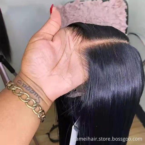 Wholesale 13X4 13X6 Body Wave Transparent Frontal Swiss Lace Front Wig Vendor Mink Cambodian Cuticle Aligned Human Hair Lace Wig
